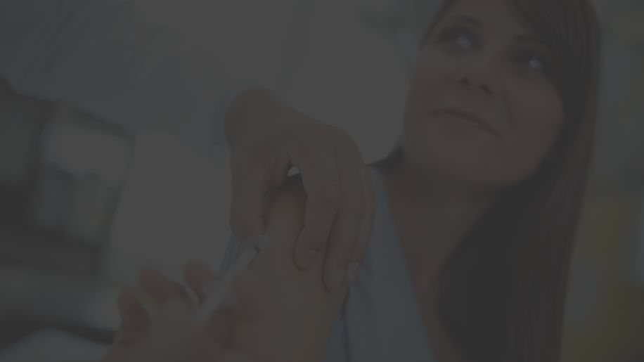 woman getting a shot